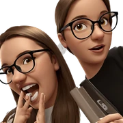 brown-haired girls with glasses sticker