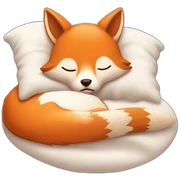 sleeping-fox sticker