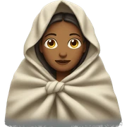 Woman in blanket sticker