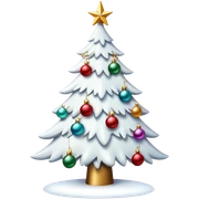 White Christmas tree  sticker