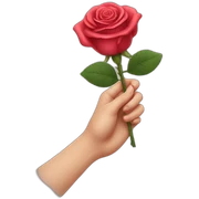 Roses in hand sticker
