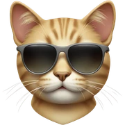 Cat with sunglasses sticker