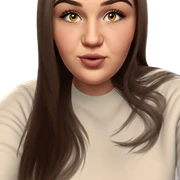 girl in white sweater heart sticker