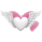 heart with angel wings sticker