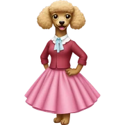 Poodle skirt sticker