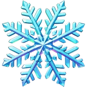 Iridescent Holographic, realistic snowflake sticker