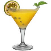 Martini passion fruit cocktail sticker