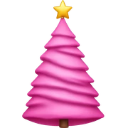 pink Christmas tree sticker