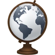 White globe sticker