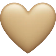 Beige heart  sticker