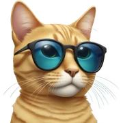 Cat with sunglasses sticker