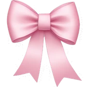 light pink ribbon bow sticker