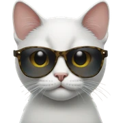 Cat with sunglasses sticker