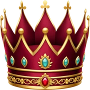burgundy crown sticker
