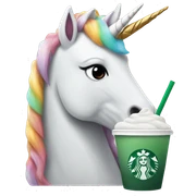 Unicorn with starbucks sticker