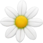 White flower sticker