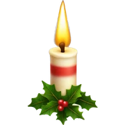 christmas candle sticker