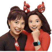 smiling with a stylish watch sticker