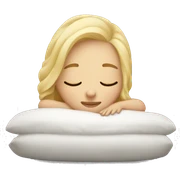 Blonde girl sleeping sticker
