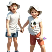 playful boy in sunny outdoors sticker