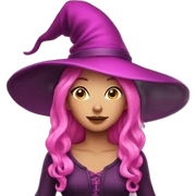 pink witch sticker