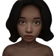 realistic portrait of girl sticker