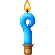 Blue candle sticker