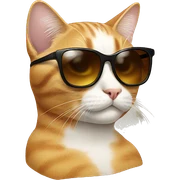 Cat with sunglasses sticker