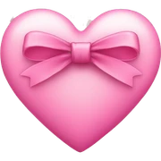 Pink heart with bow sticker