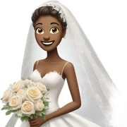 Young bride in the city sticker