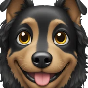 black dog sticker
