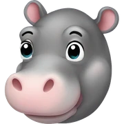 stuffed animal baby hippo sticker