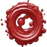 red viscosity circle  sticker