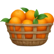 Orange in basket  sticker