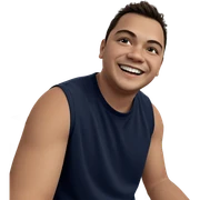 smiling boy with freckles indoors sticker