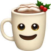 Christmas hot chocolate beige  sticker