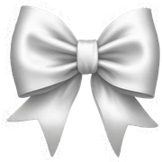 white satin bow sticker