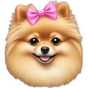pomeranian with pink bow  sticker