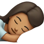 Brunette girl sleeping sticker