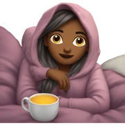 Cozy girl sticker