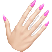Pink nails sticker