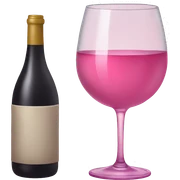 pink glass of wine  sticker