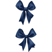 navy bow  sticker
