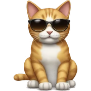 Cat with sunglasses sticker
