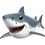 happy shark sticker