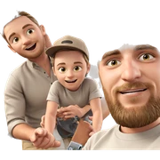 boys having fun outdoors sticker