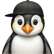 Stupid Penguin with cap sticker