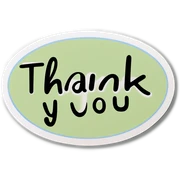 Thank you sticker