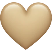 Beige heart  sticker