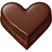 Heart shaped brownie sticker